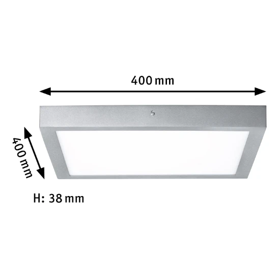 Paulmann LED-paneel Lunar 400x400mm 22W 3000K chroom