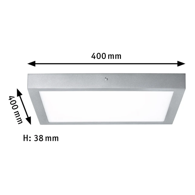 Paulmann LED-paneel Lunar 400x400mm 22W 3000K chroom
