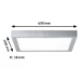 Paulmann LED-paneel Lunar 400x400mm 22W 3000K chroom