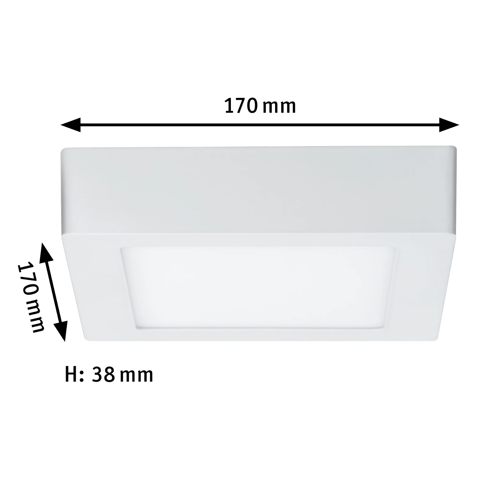 Paulmann LED-paneel Lunar 170x170mm 11W 3000K wit