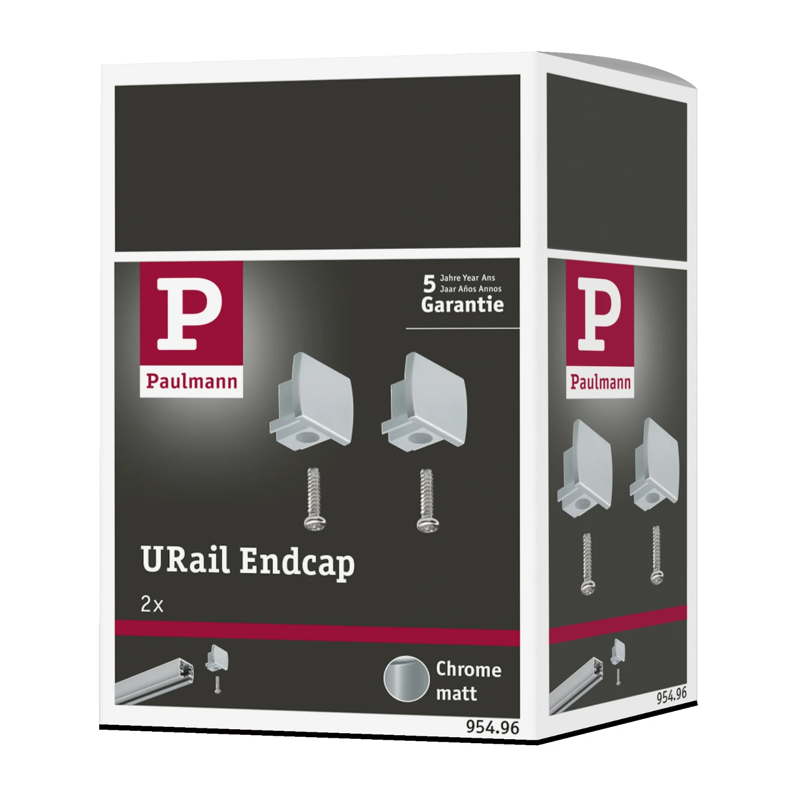 Paulmann URail Eindkappen chroom mat (2 stuks)