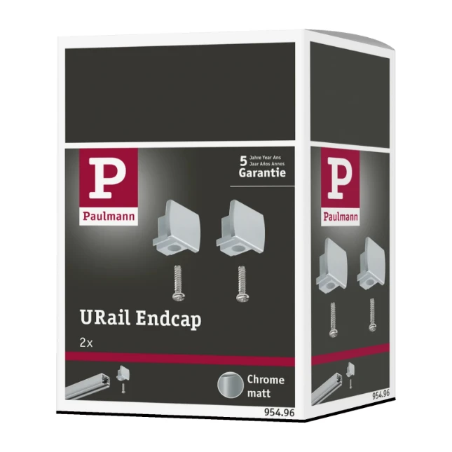 Paulmann URail Eindkappen chroom mat (2 stuks)