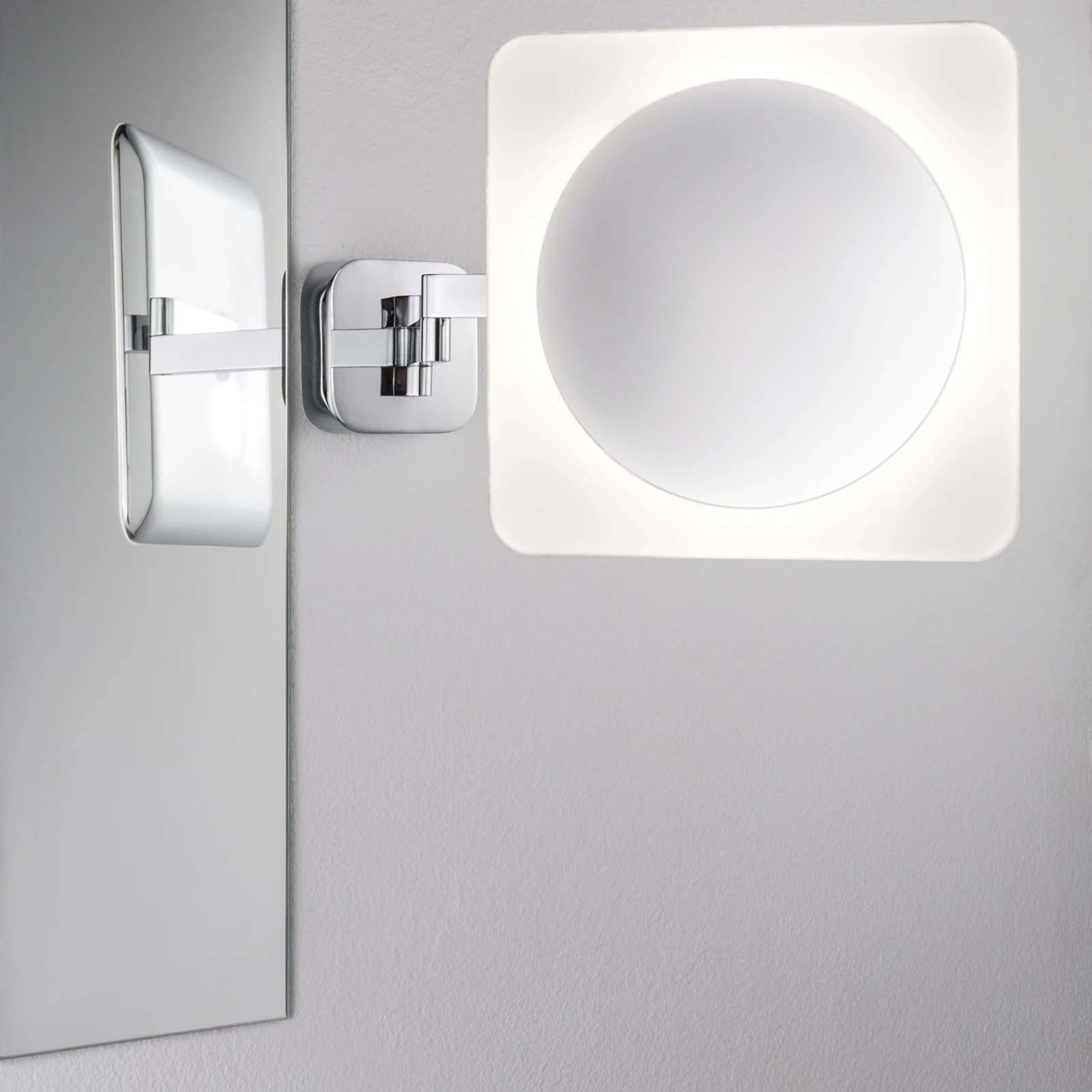 Paulmann LED-cosmeticaspiegel Bela vierkant IP44 5,7W chroom