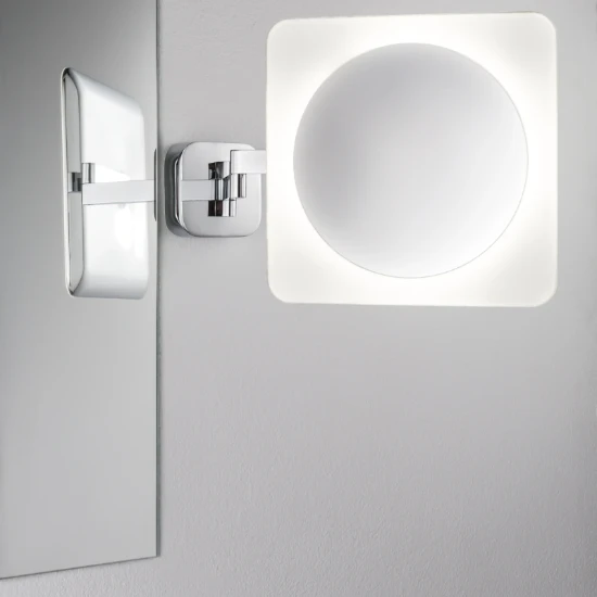 Paulmann LED-cosmeticaspiegel Bela vierkant IP44 5,7W chroom