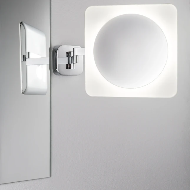 Paulmann LED-cosmeticaspiegel Bela vierkant IP44 5,7W chroom