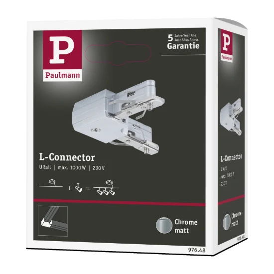 Paulmann URail LED L-stukverbinding 1.000W chroom mat
