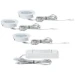 Paulmann Meubel inbouwspot LED 4,5W wit/metaal O65mm (set van 3)