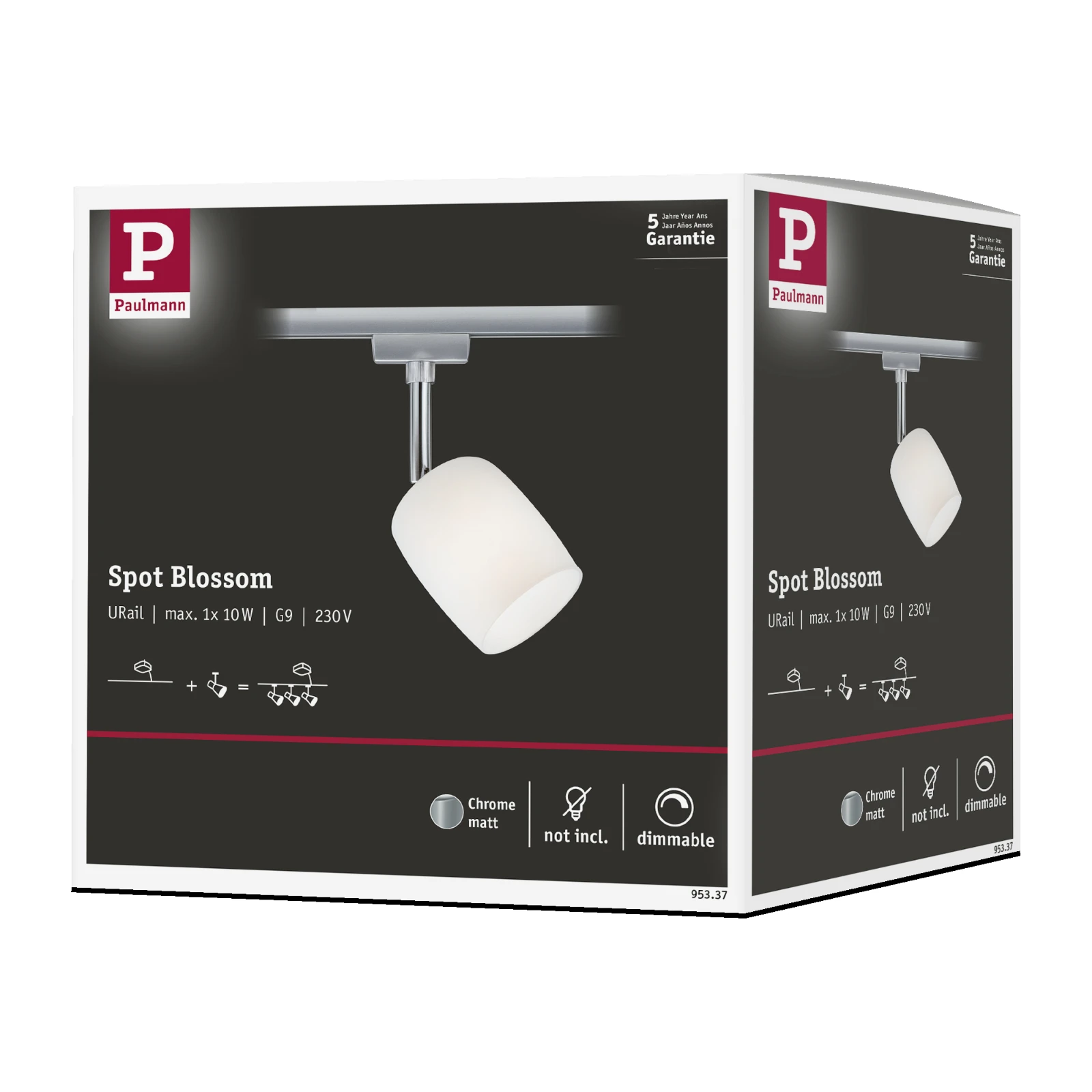 Paulmann URail Spot Blossom 10W G9 dimbaar chroom mat/satijn