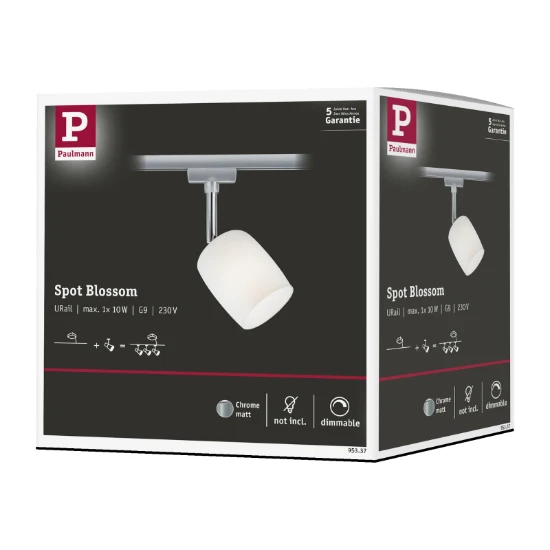 Paulmann URail Spot Blossom 10W G9 dimbaar chroom mat/satijn