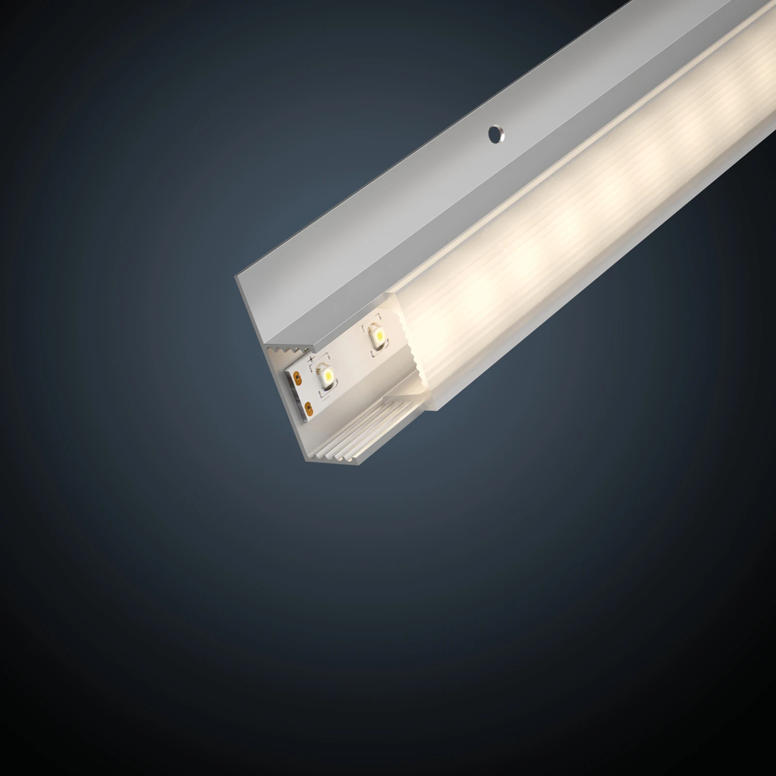Paulmann LED-strip profiel Socle 200cm diffusor aluminium/satijn