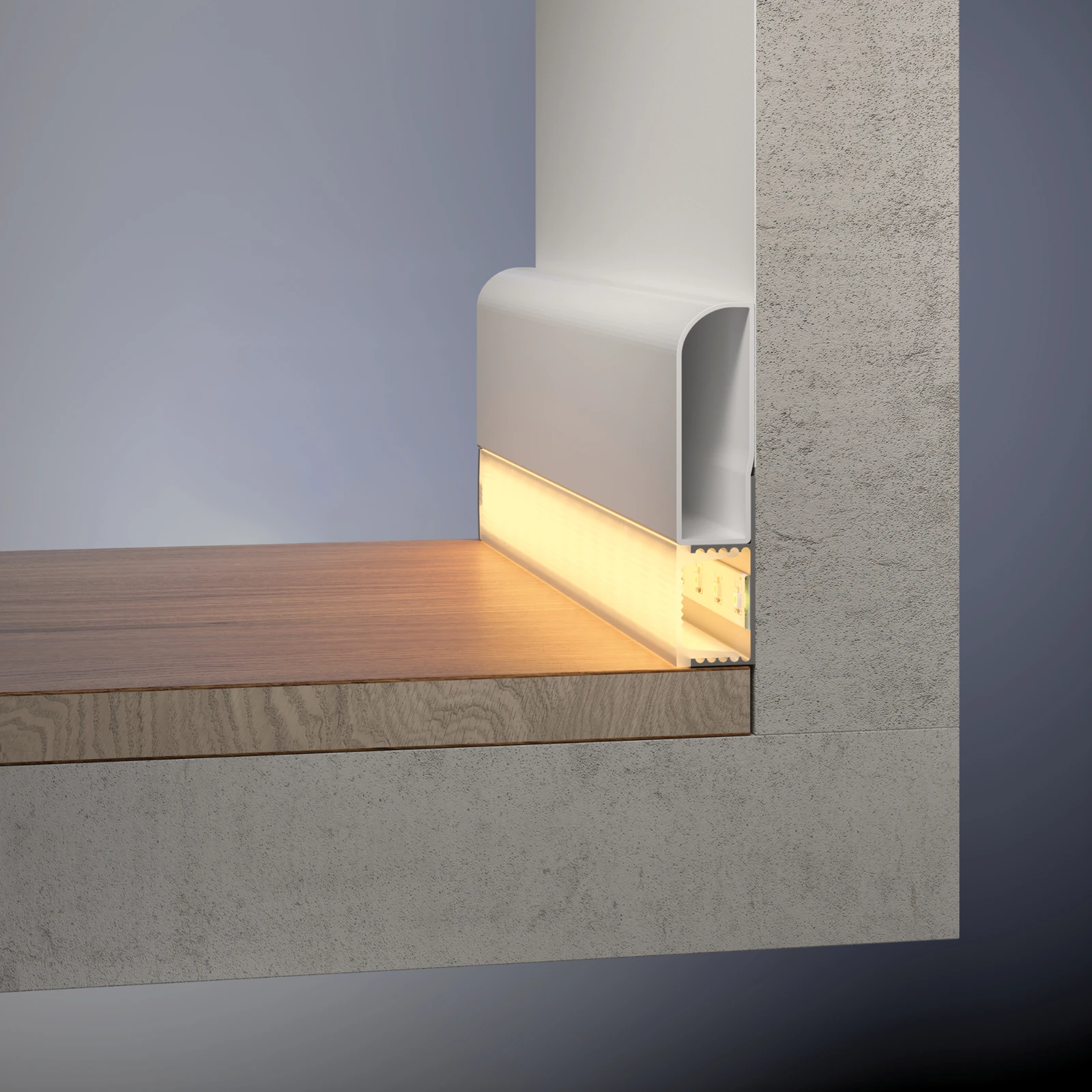 Paulmann LED-strip profiel Socle 200cm diffusor aluminium/satijn