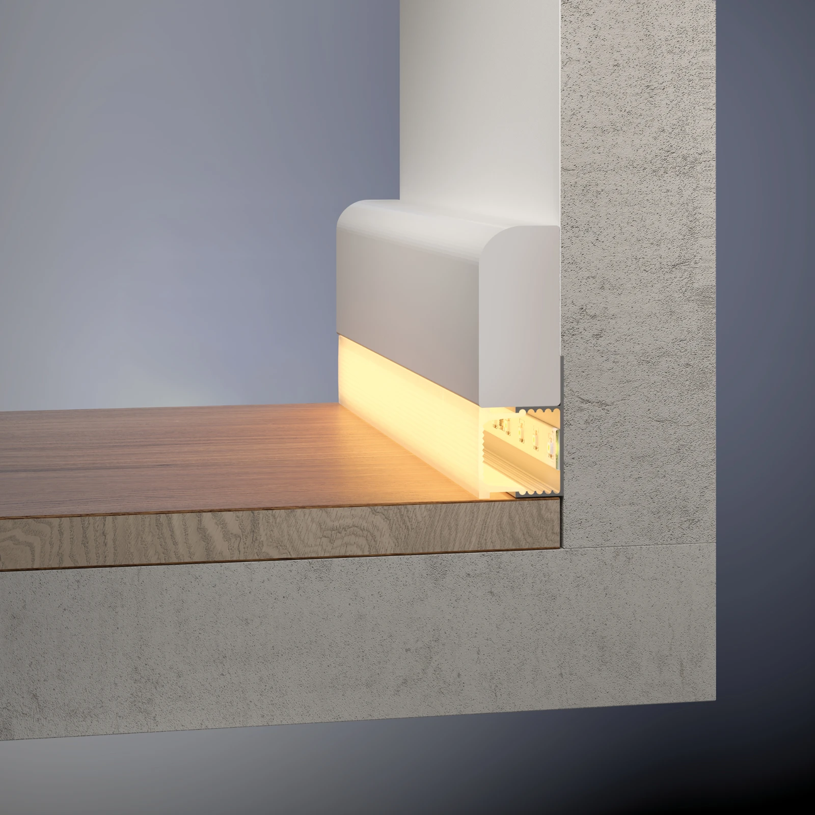 Paulmann LED-strip profiel Socle 200cm diffusor aluminium/satijn