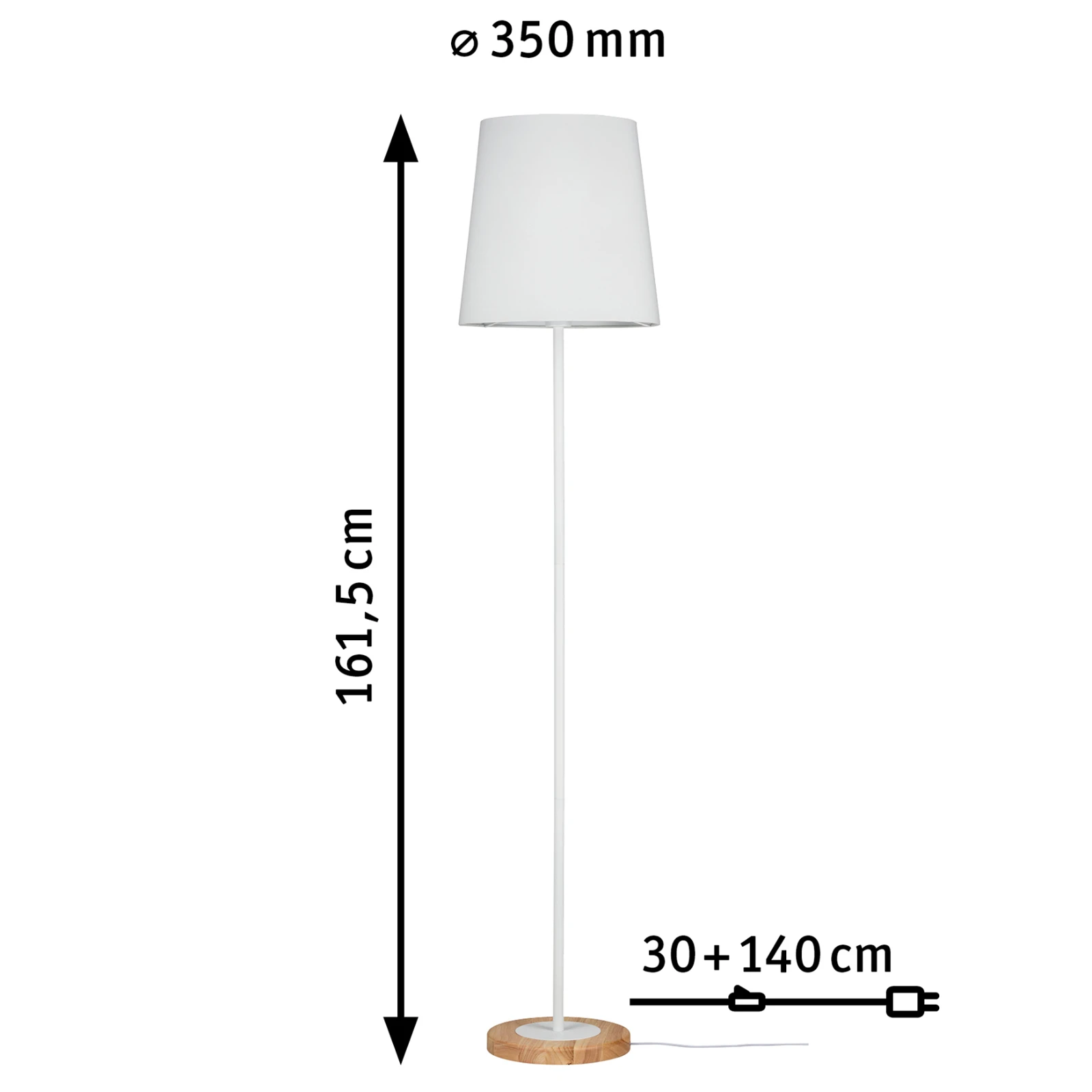 Paulmann Neordic Staande lamp Stellan 20W E27 wit