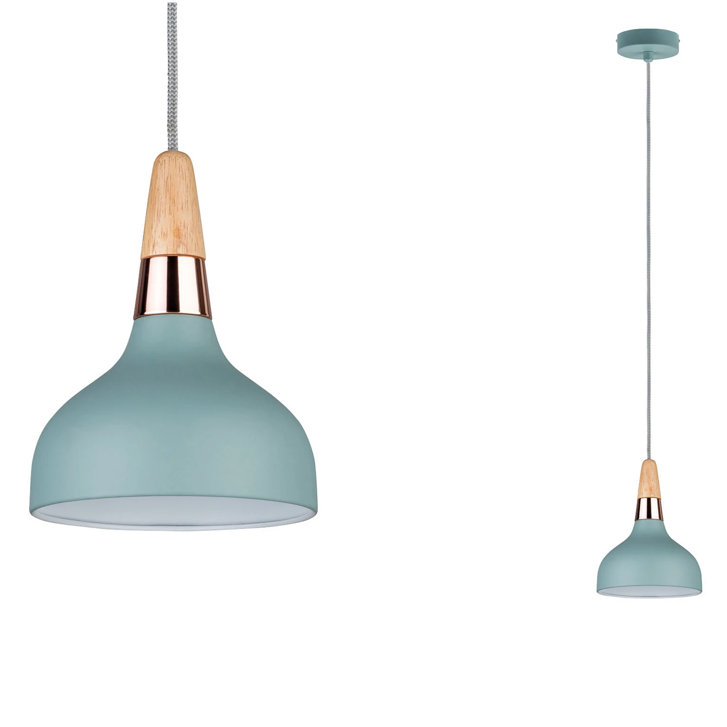 Paulmann Neordic Hanglamp Juna O16cm 20W E14 mint/koper