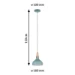 Paulmann Neordic Hanglamp Juna O16cm 20W E14 mint/koper