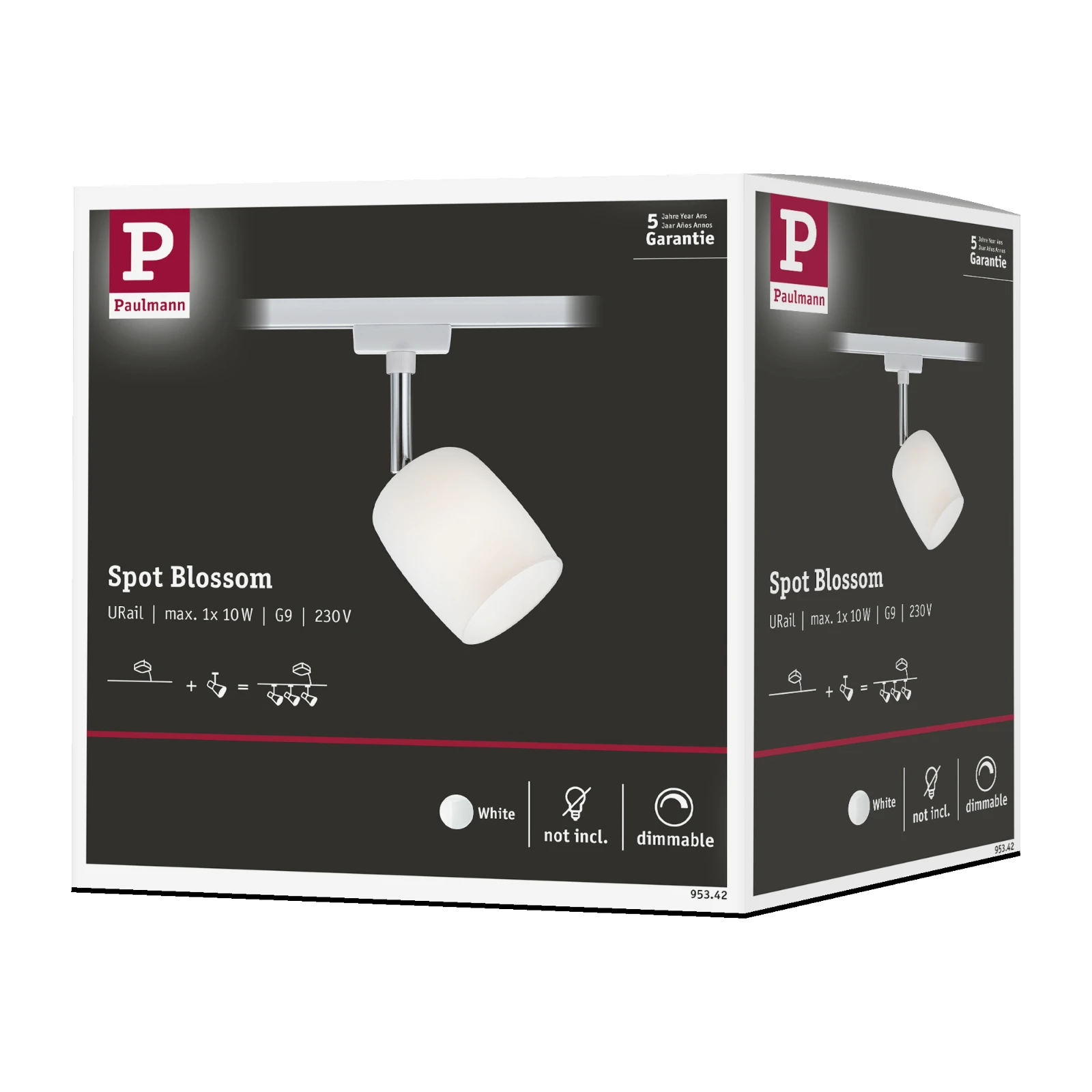 Paulmann URail Spot Blossom 10W G9 dimbaar wit/satijn