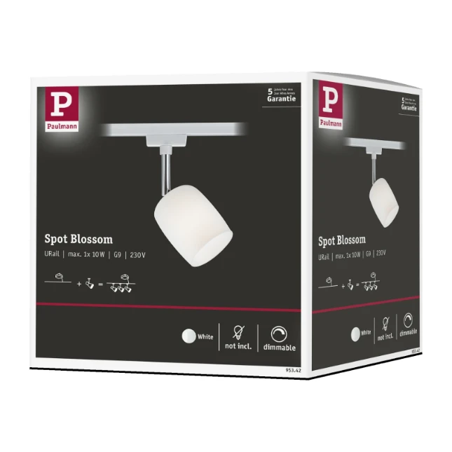 Paulmann URail Spot Blossom 10W G9 dimbaar wit/satijn