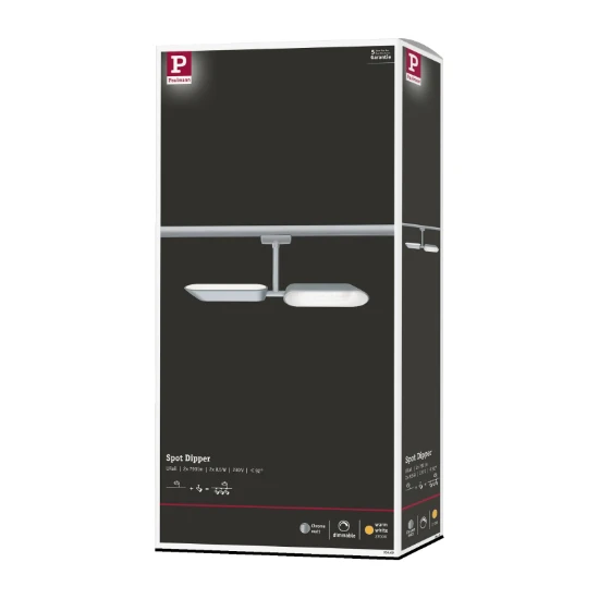 Paulmann URail LED-spot Dipper 2x8W 2700K dimbaar chroom mat