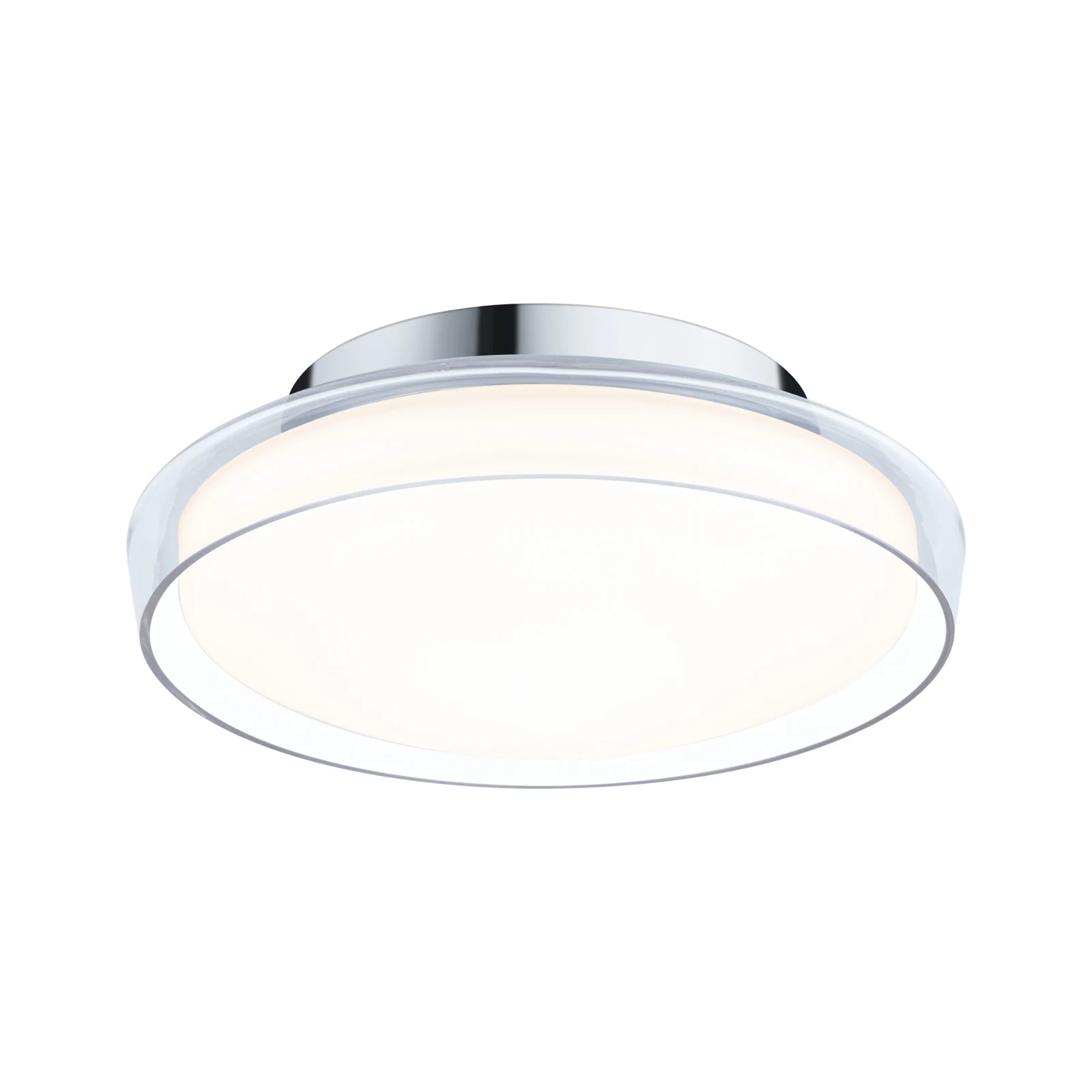 Paulmann LED-plafondlamp Luena 3000K IP44 glas/chroom