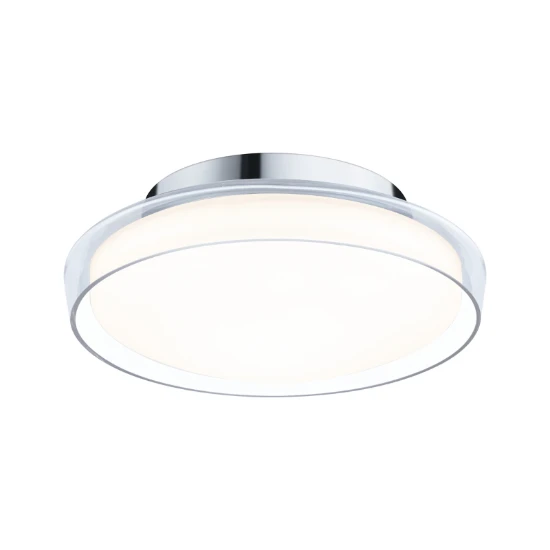 Paulmann LED-plafondlamp Luena 3000K IP44 glas/chroom