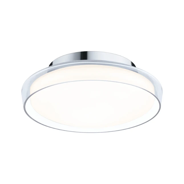 Paulmann LED-plafondlamp Luena 3000K IP44 glas/chroom