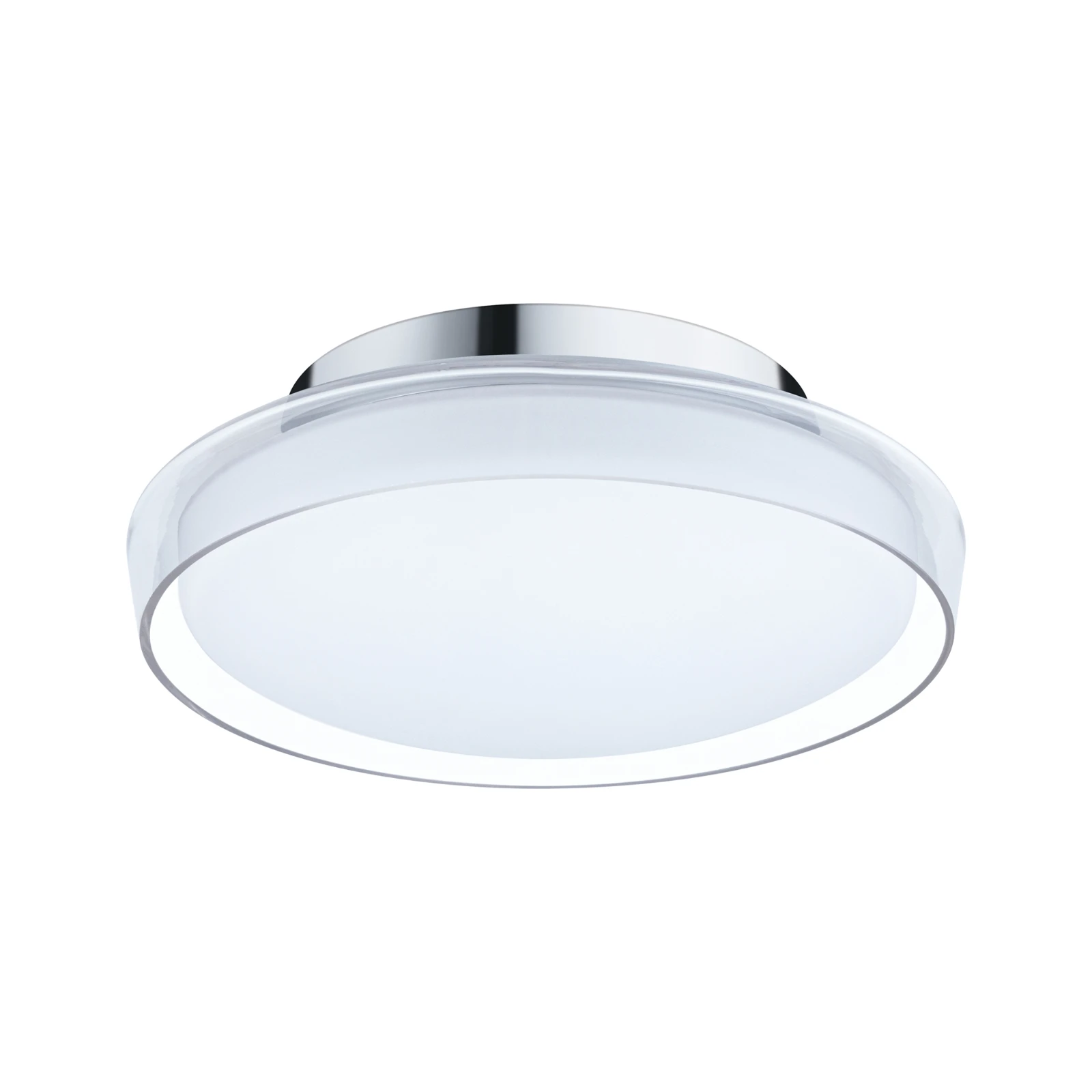 Paulmann LED-plafondlamp Luena 3000K IP44 glas/chroom