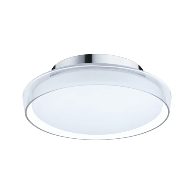 Paulmann LED-plafondlamp Luena 3000K IP44 glas/chroom