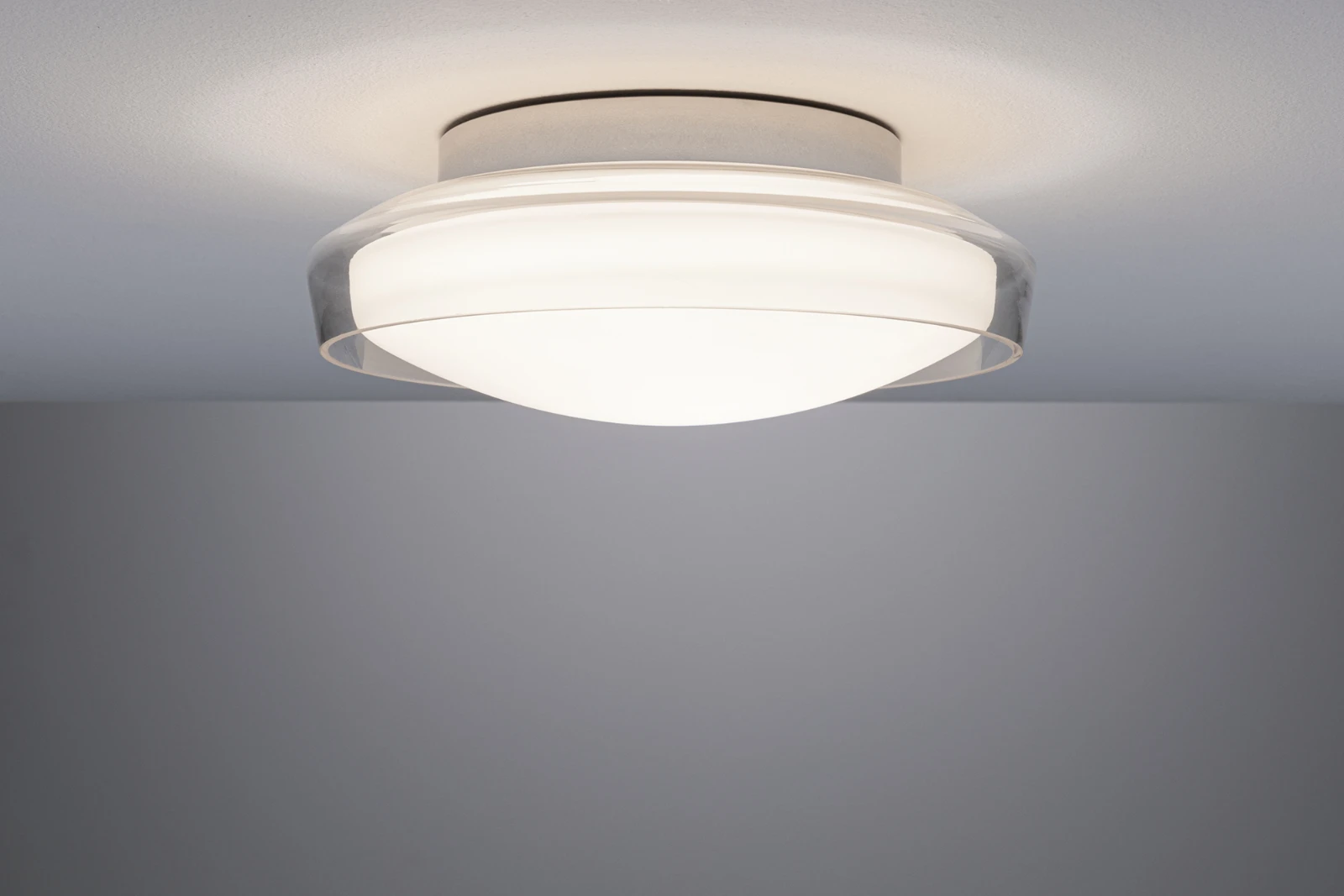 Paulmann LED-plafondlamp Luena 3000K IP44 glas/chroom
