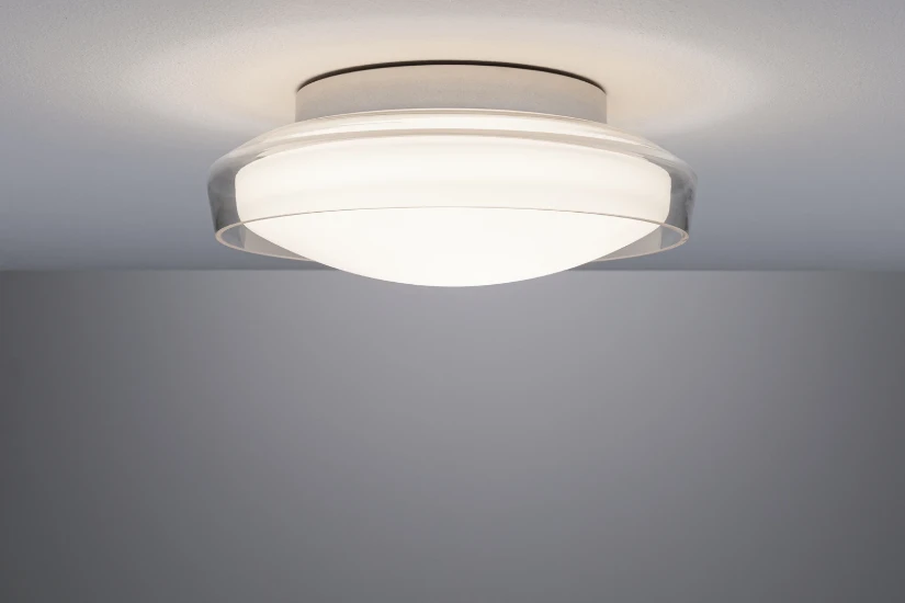 Paulmann LED-plafondlamp Luena 3000K IP44 glas/chroom