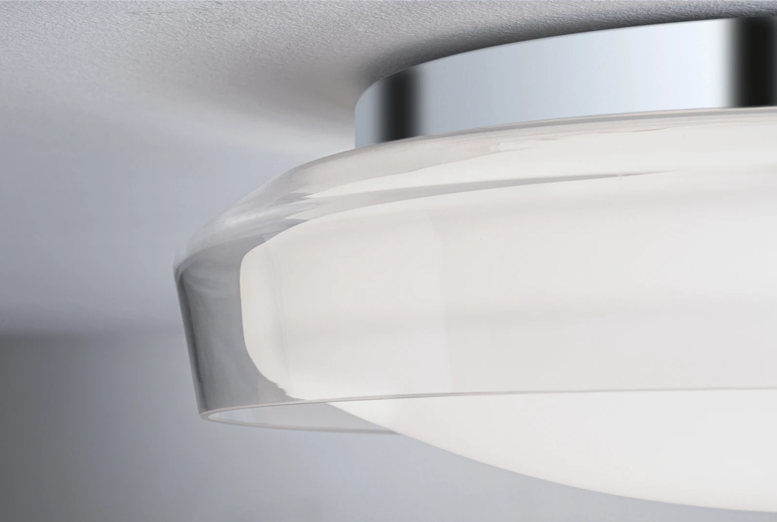 Paulmann LED-plafondlamp Luena 3000K IP44 glas/chroom