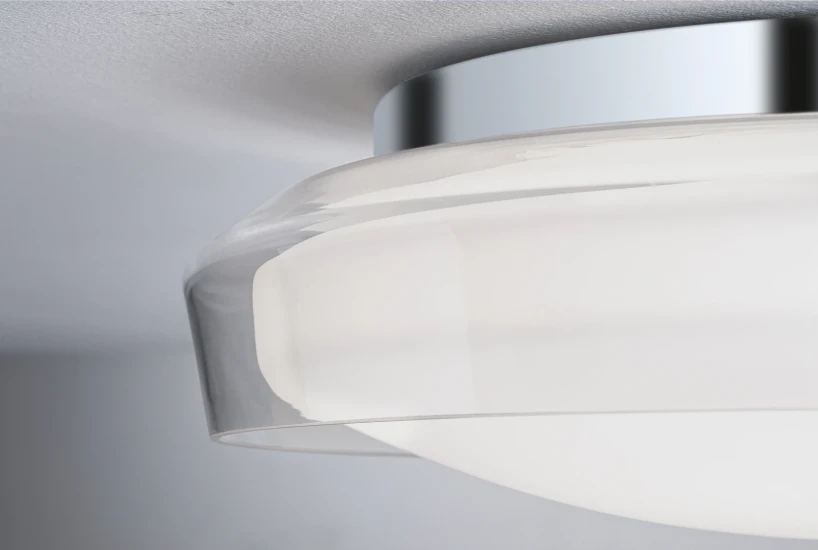 Paulmann LED-plafondlamp Luena 3000K IP44 glas/chroom