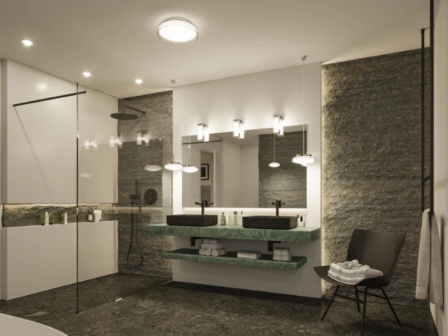 Paulmann LED-hanglamp Luena 3000K IP44 glas/chroom