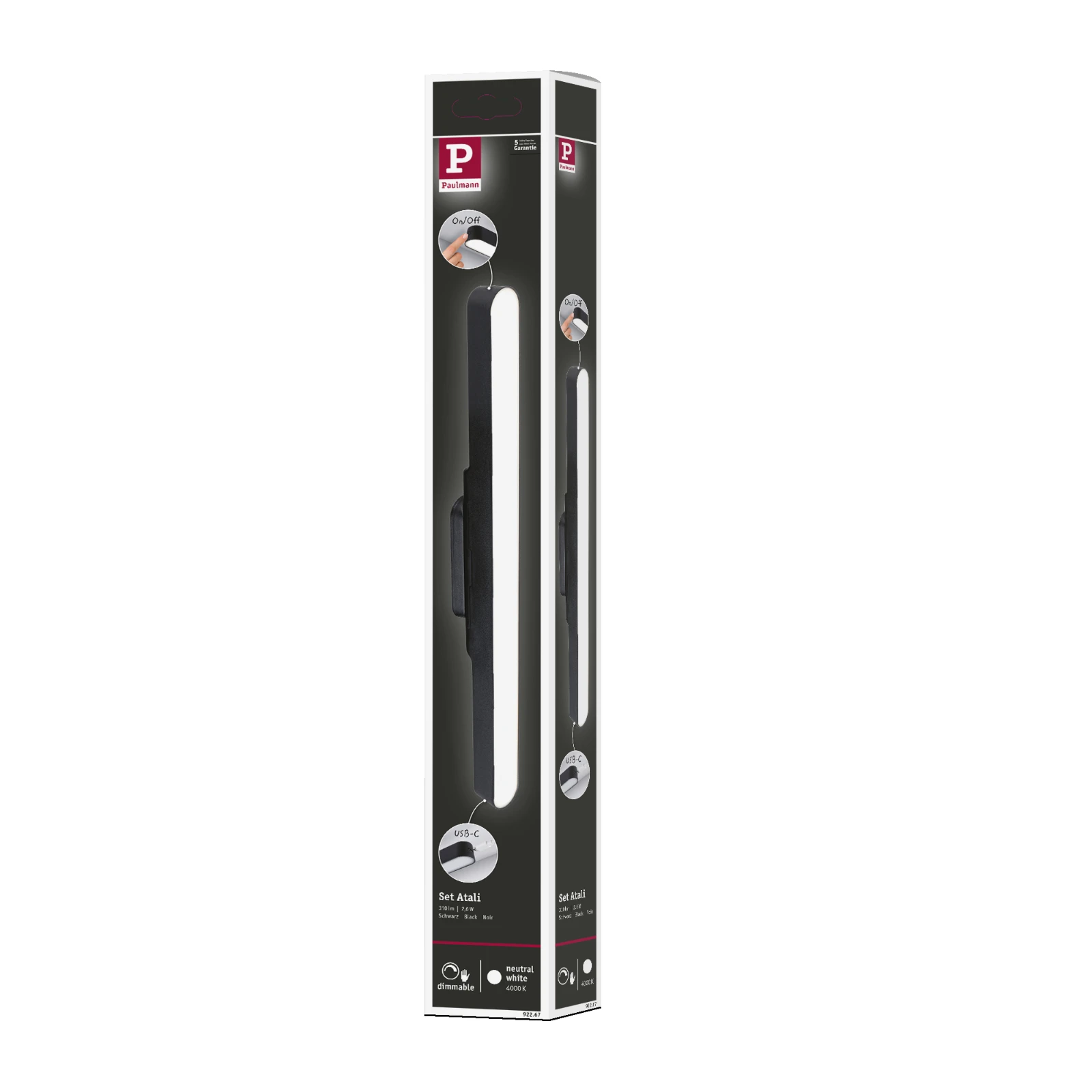 Paulmann LED-kastverlichting Atali 240lm 4000K zwart USB-C