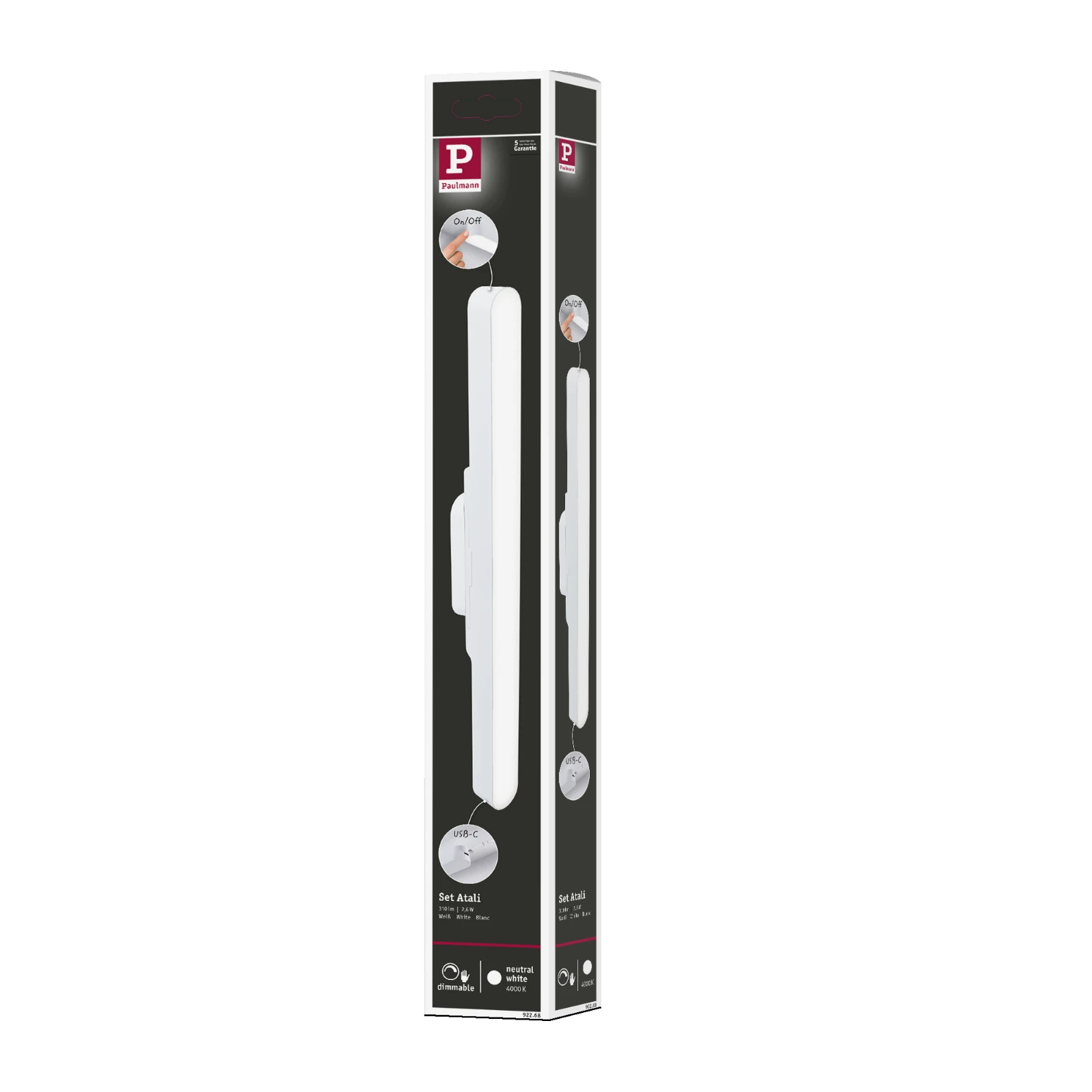 Paulmann LED-kastverlichting Atali 240lm 4000K wit USB-C