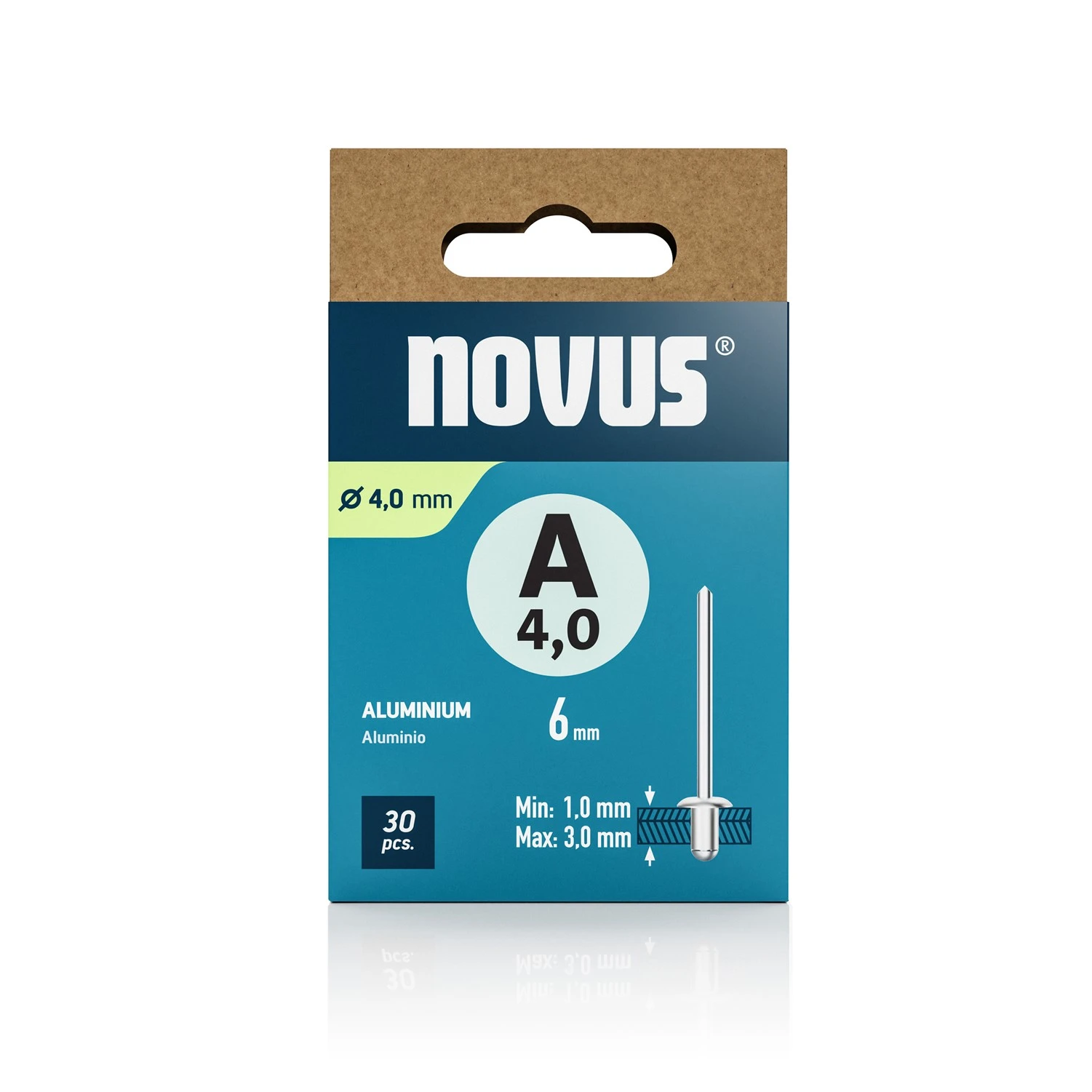 Novus Blindklinknagel A4x6 mm Aluminium (30 stuks)