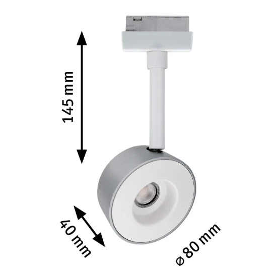 Paulmann URail LED-spot Pellet 6,7W 2700K dimbaar wit/chroom