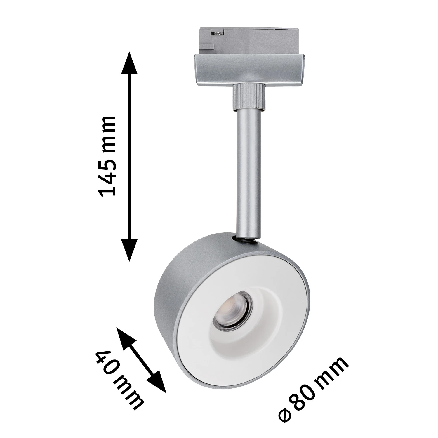 Paulmann URail LED-spot Pellet 6,7W 2700K dimbaar chroom mat