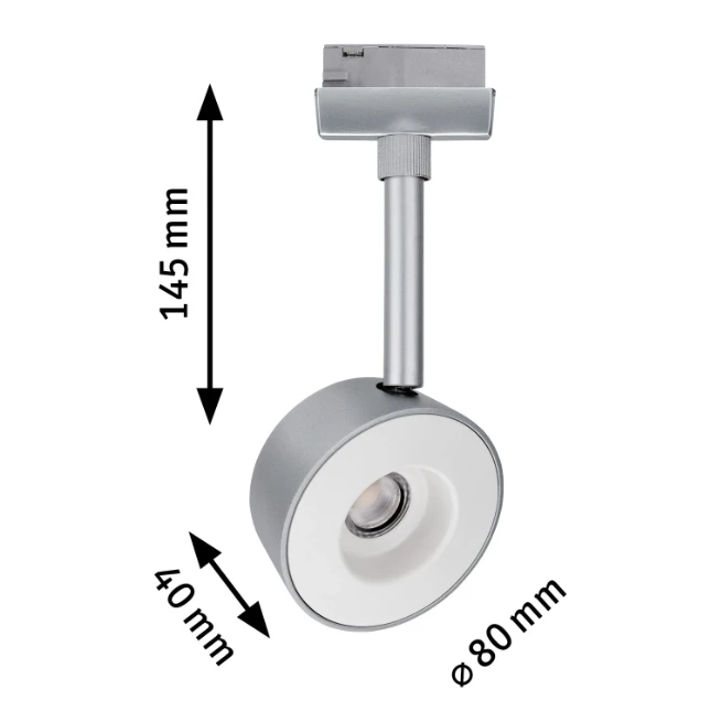 Paulmann URail LED-spot Pellet 6,7W 2700K dimbaar chroom mat