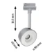 Paulmann URail LED-spot Pellet 6,7W 2700K dimbaar chroom mat