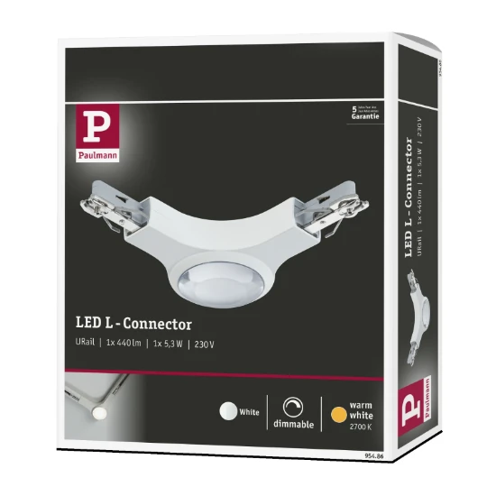 Paulmann URail LED L-stukverbinding 5,3W dimbaar wit