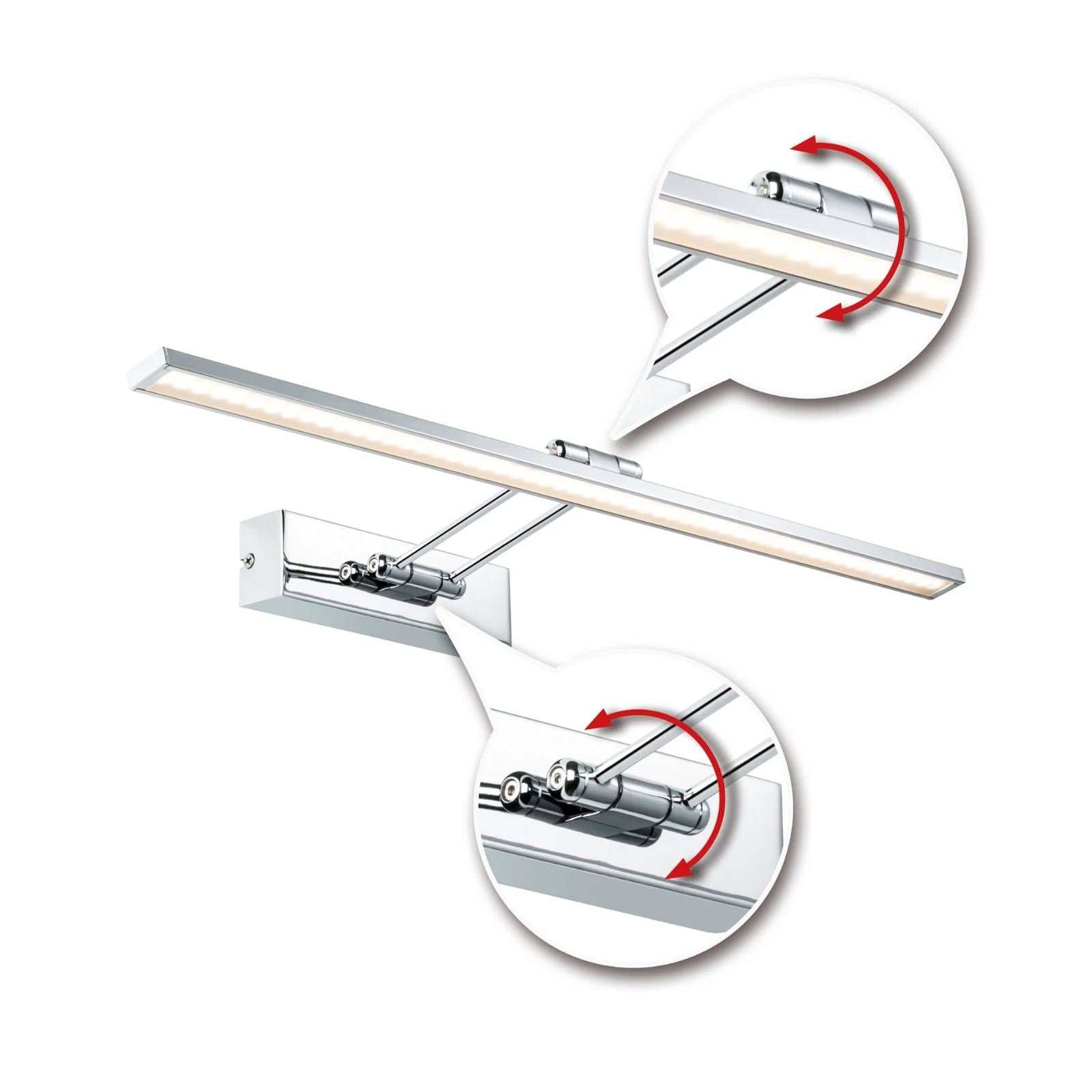 Paulmann LED-schilderij Galeria Beam 585mm 11W 2700K wit/chroom