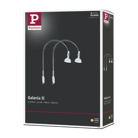 Paulmann LED-spiegellamp Galeria Assistent II 2x4W chroom