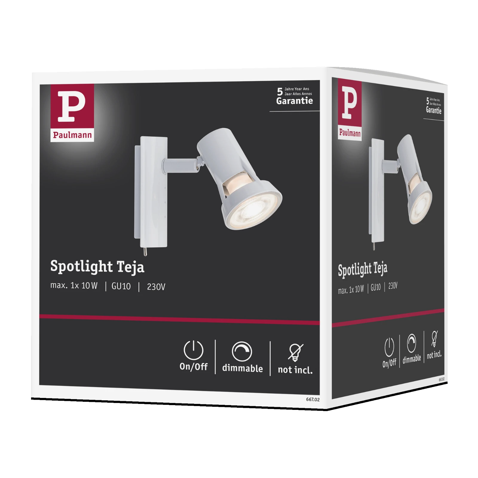 Paulmann Spotlight Teja 10W GU10 wit - 1-spot