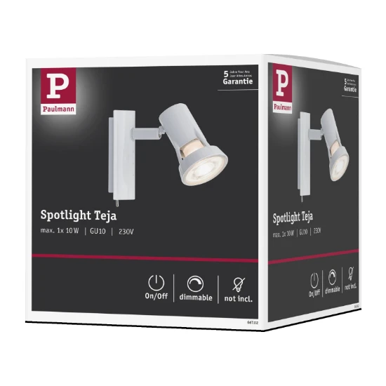 Paulmann Spotlight Teja 10W GU10 wit - 1-spot