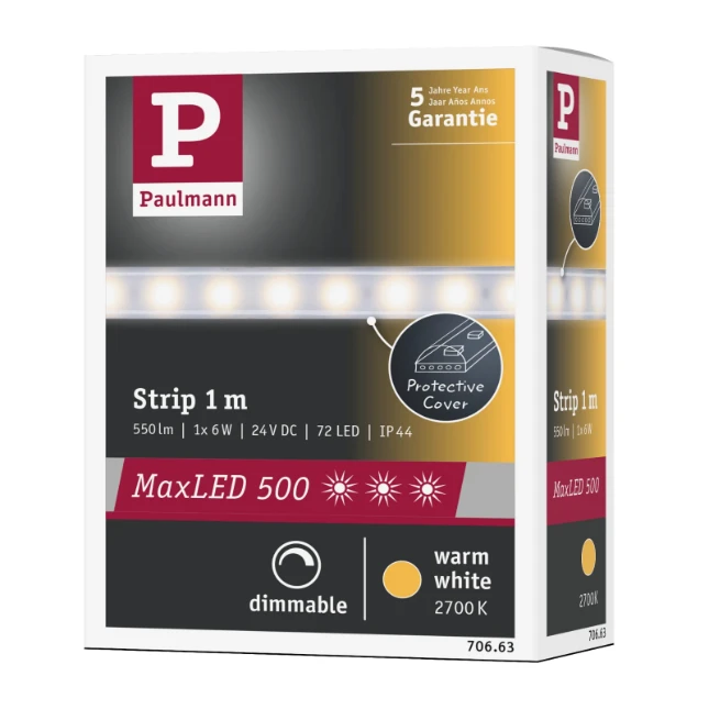 Paulmann MaxLED 500 LED-strip gecoat Warm wit 6W 1m (los)