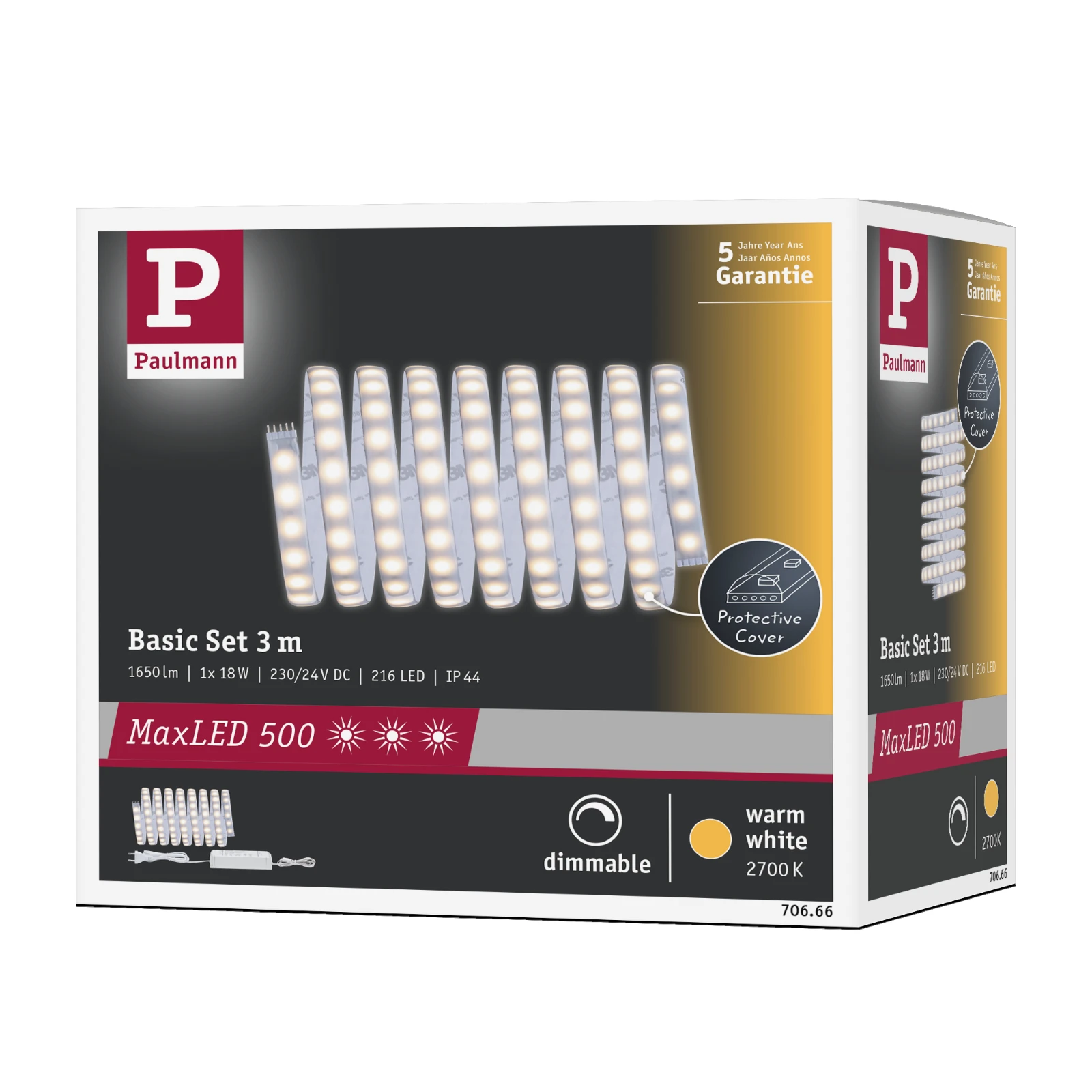 Paulmann MaxLED 500 LED-strip basisset Warm wit 18W 3m