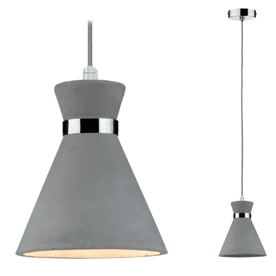 Paulmann Hanglamp Verve IP44 20W E27 grijs/chroom