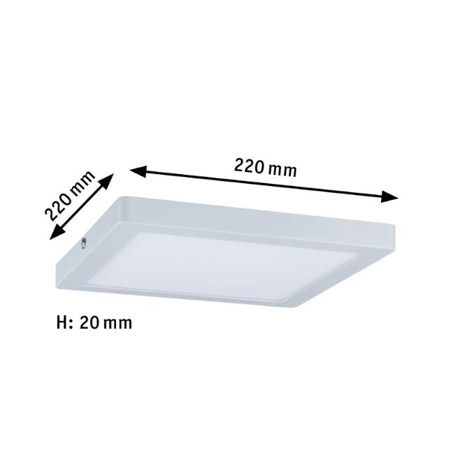 Paulmann LED-paneel Atria 220x220mm 14W 4000K wit