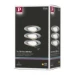 Paulmann LED-inbouwspot Base bassiset 5W GU10 staal O90mm - 3-spots