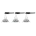 Paulmann LED-inbouwspot Nova 6,5W GU10 staal O84mm - 3-spots